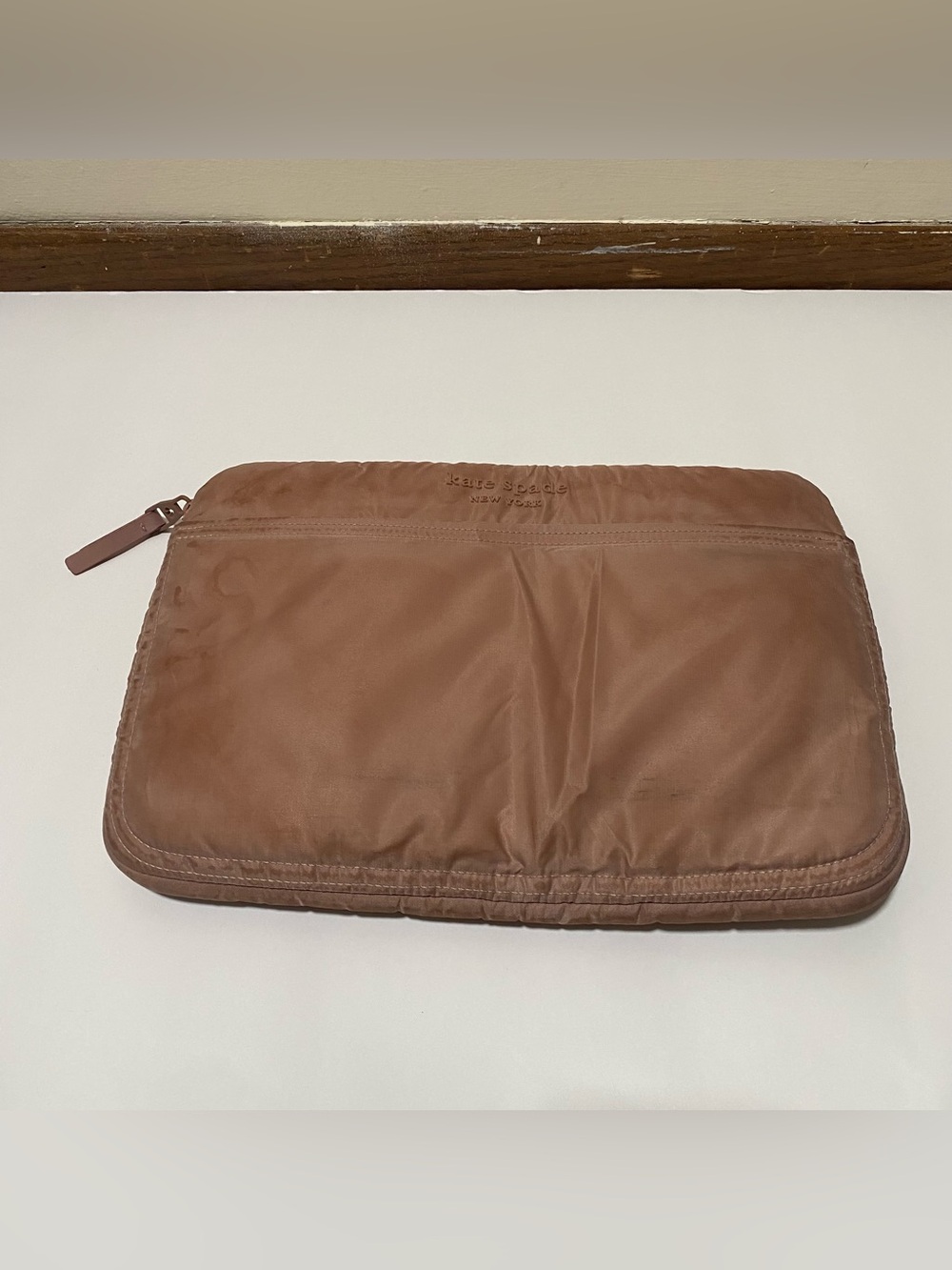 Kate Spade New York Dusty Rose Nylon Padded Zip Laptop Sleeve Pouch